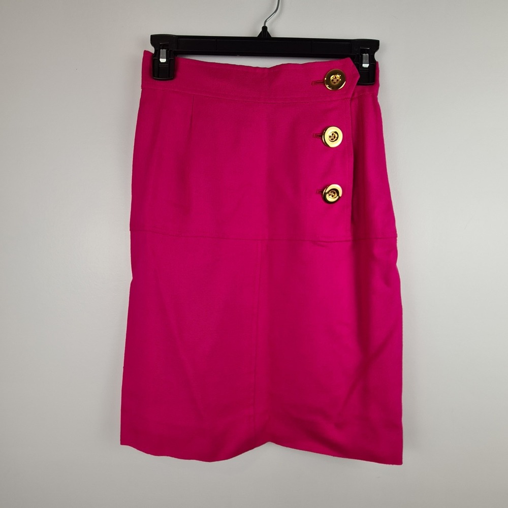 Miss Ashida Tokyo Paris Knee-Length Pencil‎ Skirt Hot Pink Small* Academia Work